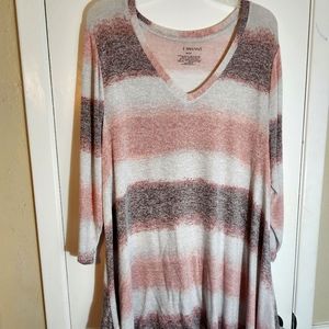 Lane Bryant, 18/20, pink, cream, and maroon stripped